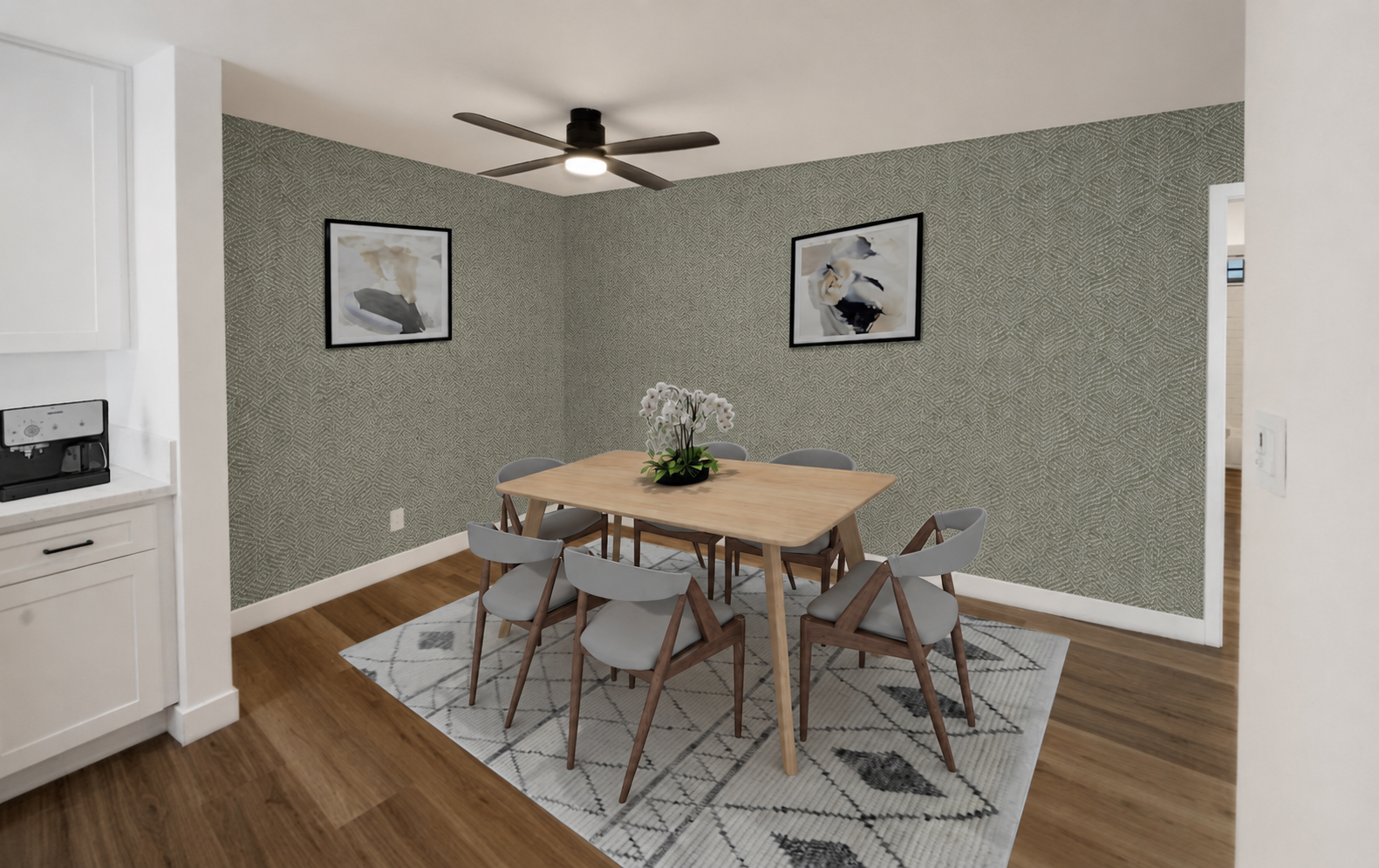 After wallpaper installation