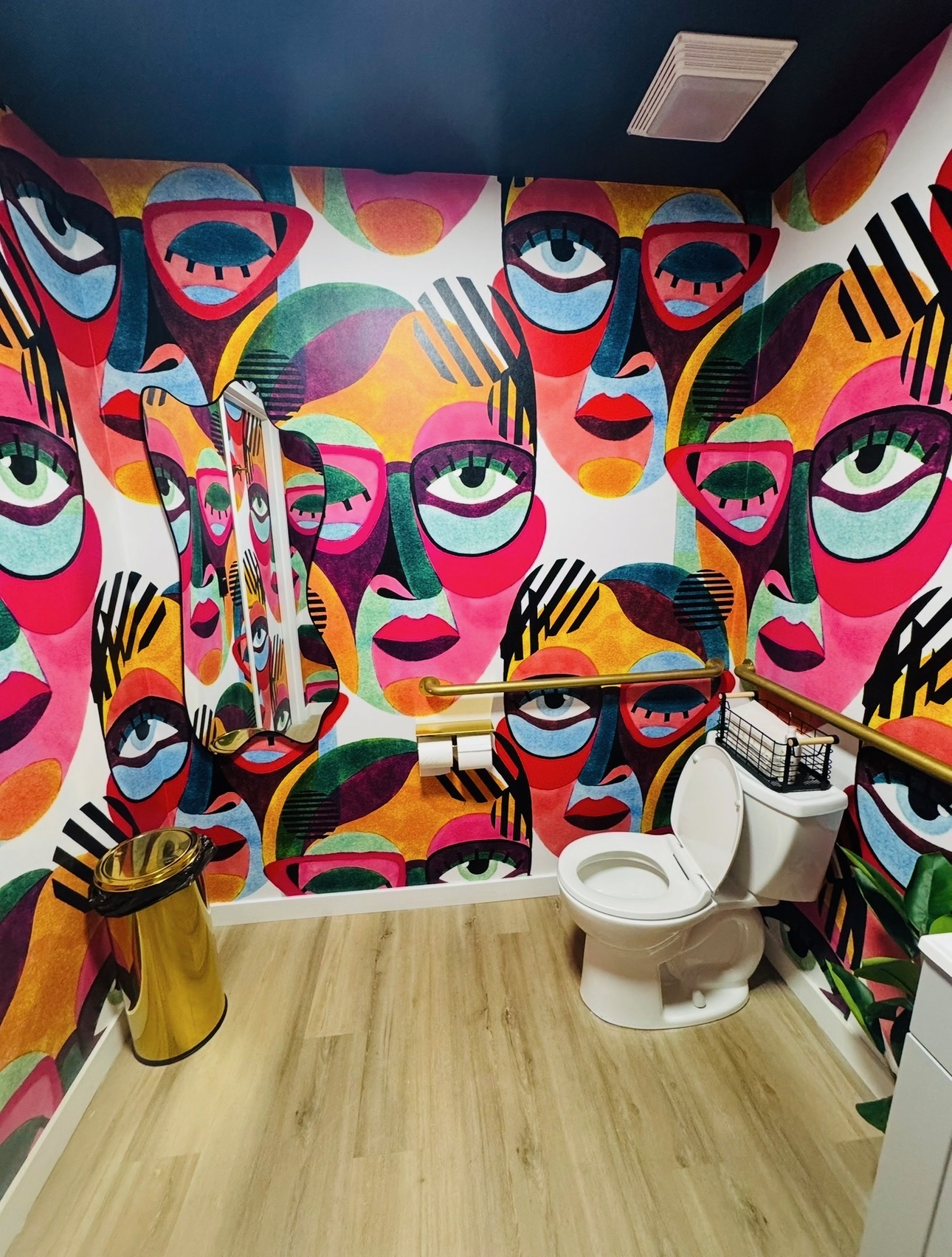 Bold Artistic Powder Room